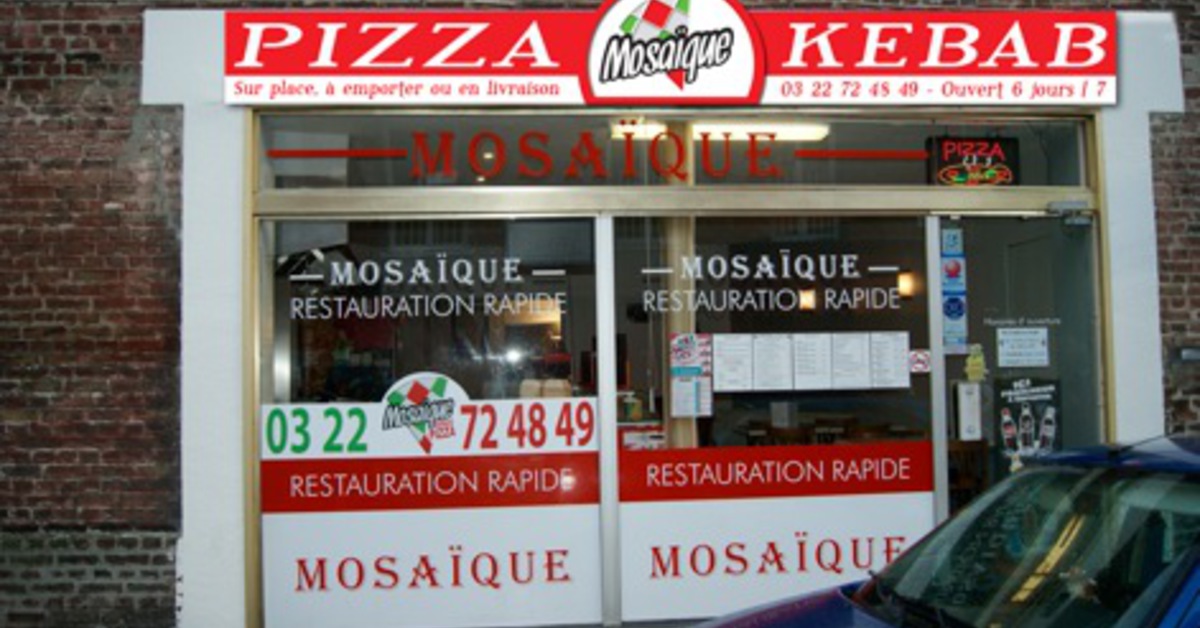 Mosaique pizzakebab Amiens 10 avis, Horaires, Téléphone