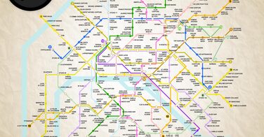 Carte de métro des meilleurs coiffeurs de Paris