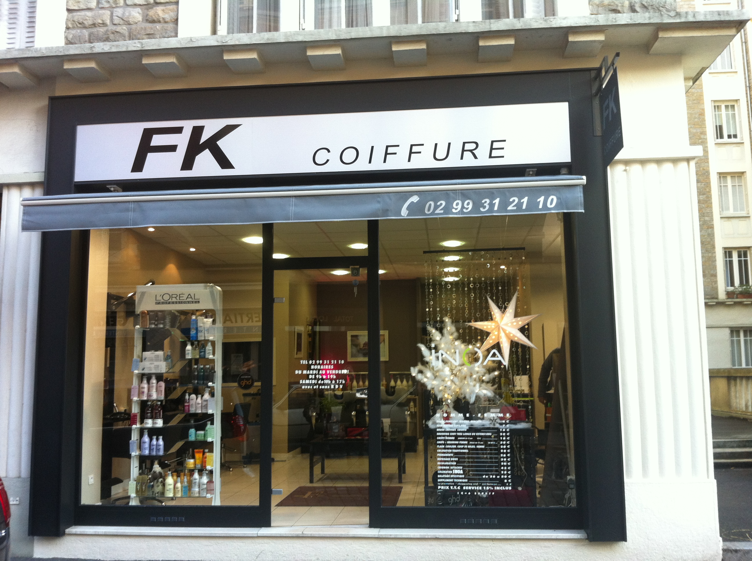 F K Coiffure Rennes 2 avis, Horaires, Téléphone